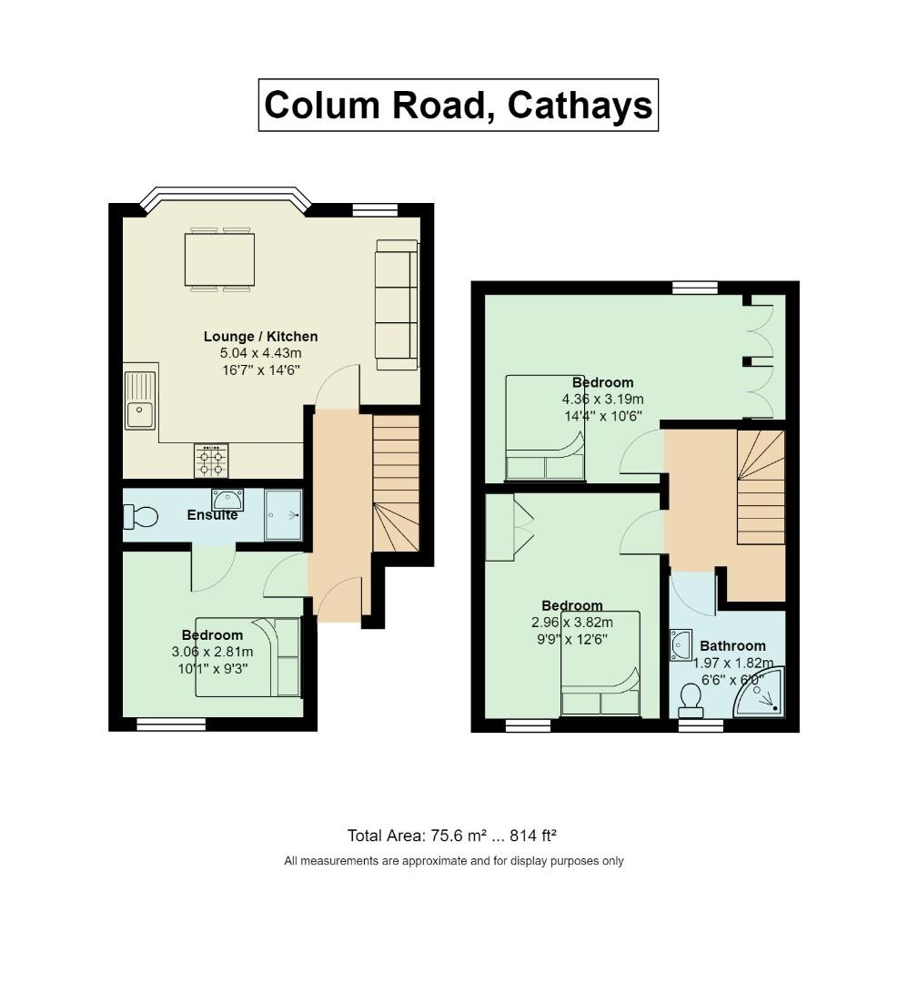 Floorplan for Colum Road, Cathays